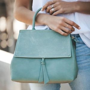 Moda luxe Claire sea foam crossbody satchel